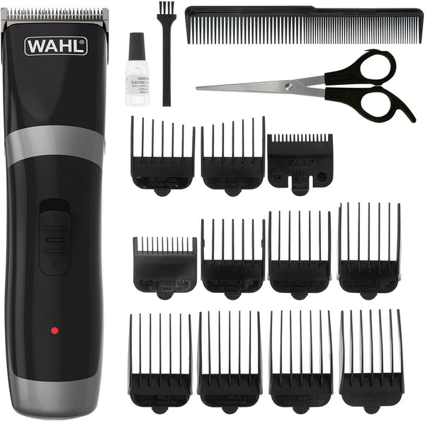 Cord/Cordless Hair Clipper, Gifts for Him, Rechargeable Cordless Clippers, Clipper Kit for Men, Rinseable Blades, Home Hair Cutting, Clippers with Guide Combs