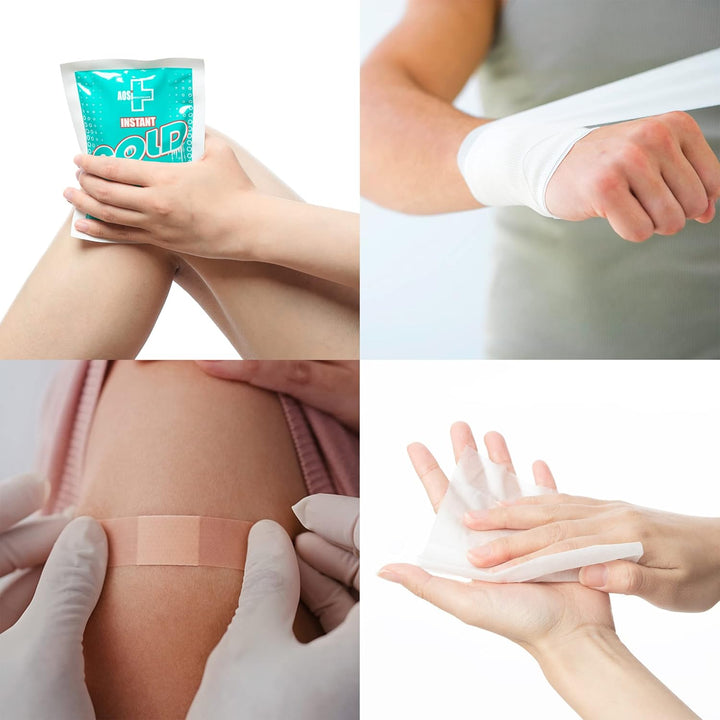 160 Piece First Aid Kit Bag Refill Kit - Includes Instant Cold Pack, Bandages, Emergency Blanket, Moleskin Pad, Gauze - Extra Replacement Medical Supplies for First Aid