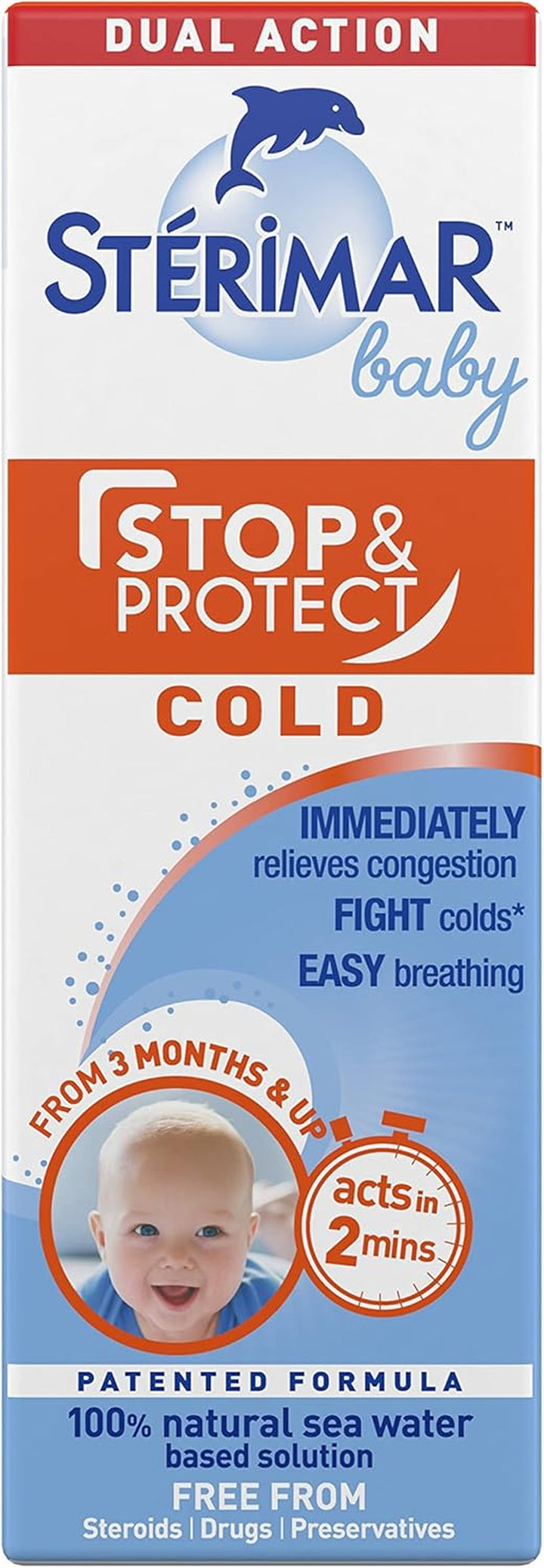 Baby Stop & Protect Cold Relief, 100% Natural Sea Water Nasal Spray, 15 Ml