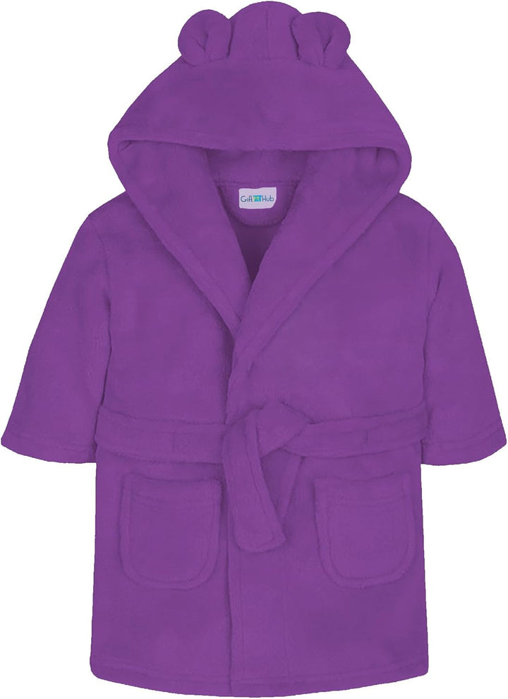 Baby Dressing Gown – Soft & Cozy Hooded Towel Dressing Gown for Babies & Toddlers – Polyester Baby Bathrobe – Newborn Essentials for Bath Time & Everyday Comfort