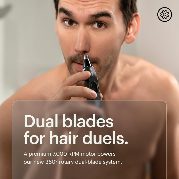 ® Weed Whacker® 2.0 Electric Nose & Ear Hair Trimmer – 7,000 RPM Precision Tool with Rechargeable Battery, Wet/Dry, Easy to Clean, Improved Stainless Steel Replaceable Blade