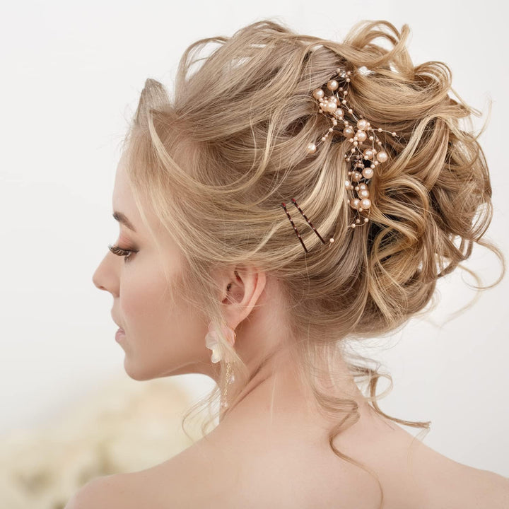 150 Pieces Bobby Pins, Hair Clips Hair Grips Kirby Grips for Women Hair Styling Pins with Storage Box (Brown)