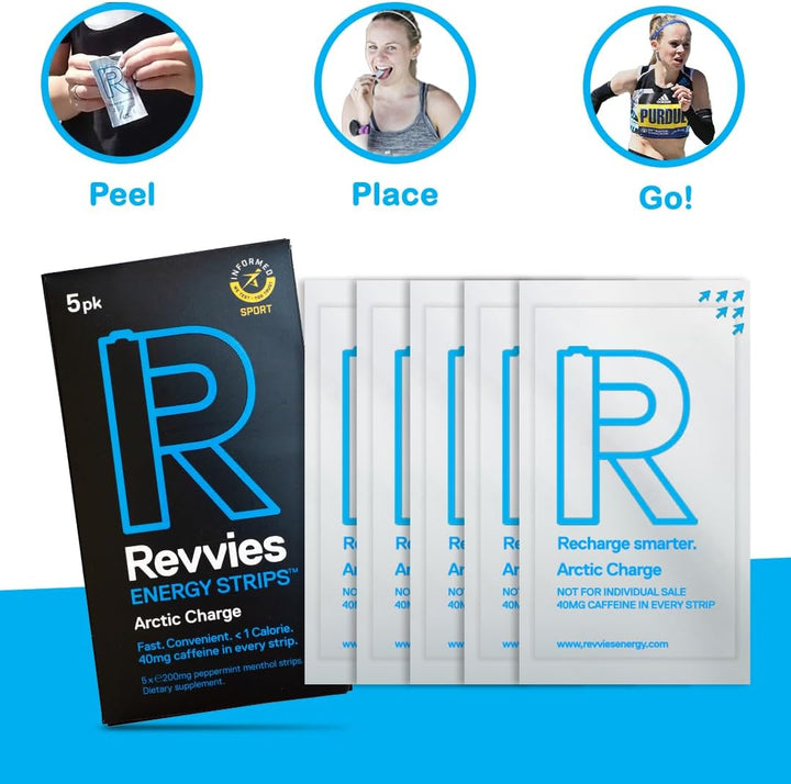 Energy Strips | Arctic Charge | 25 Strips | 40Mg Caffeine Strip | Energy Strips | Instant Boost | Suitable Pro Athletes | Easy on the Stomach | Vegan | Sugar-Free