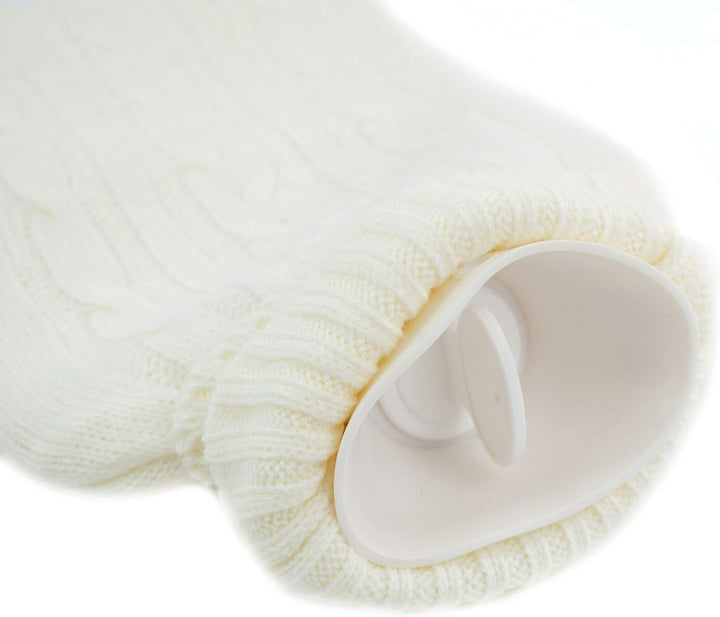 Knitted Cover for Hot Water Bottle, Cream Knitted Insulator, Knitted Winter Accessories, Perfect Xmas/Mother'S Day/Valentine'S Day Gift for Her