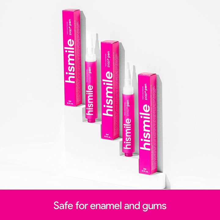 Pap+ Whitening Pen, Tooth White Pen, Peroxide-Free Teeth Whitened, Sensitivity Free, Tooth Lightening Stick, Whitening Hard to Reach Places