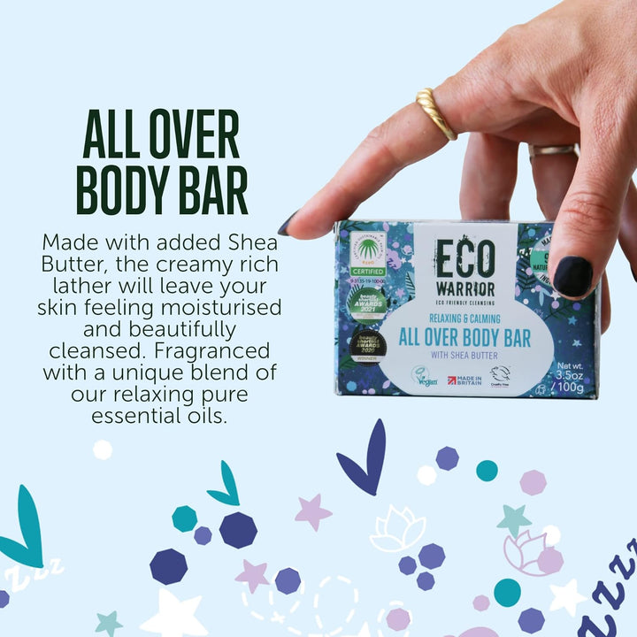 Eco Warrior All over Body Soap Bar - Vegan, Cruelty Free, No SLS or Parabens, Deeply Nourishing Shea Butter, Body and Hand Soap Bar, , 100 G