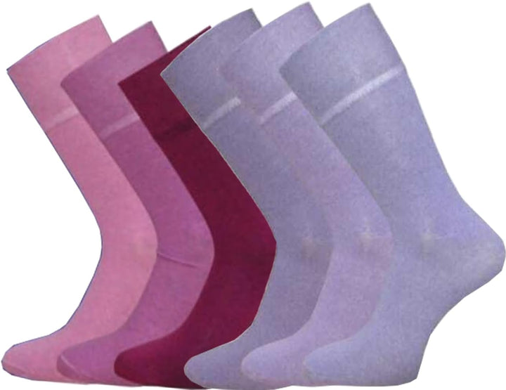 Diabetic Sock for Woman- Non Elastic Wide Honey Comb Top Soft Cuff Ankle Wide Grip Odema Friendly Non Binding Circulatory for Swollen Feet Legs Size 4-7