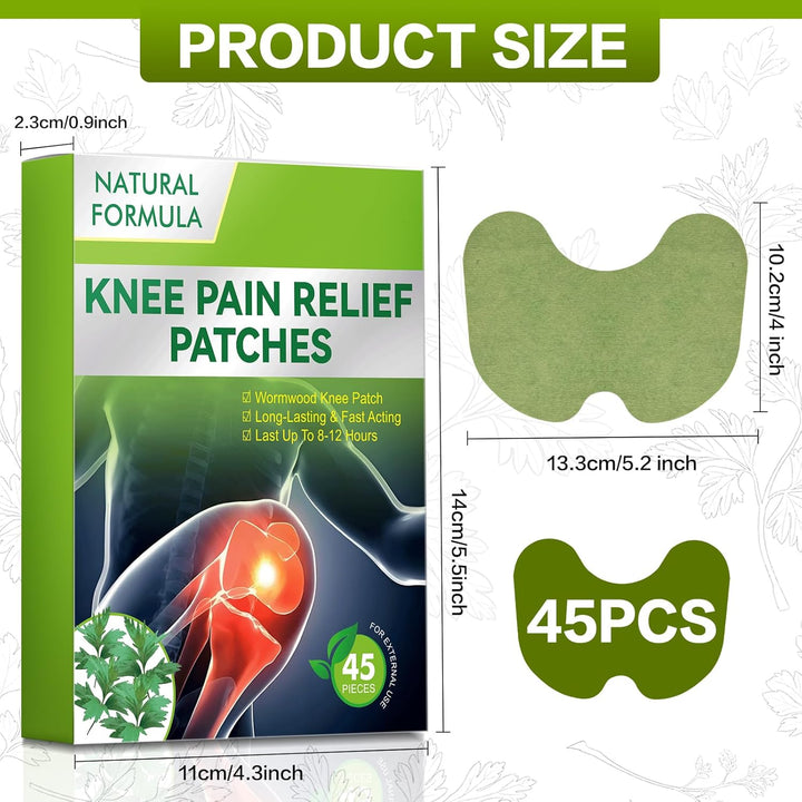 Keen Pain Relief Patch, 45Pcs Knee Heat Patch, Wormwood Knee Pain Relief Patches, Fast Relieves Muscle Soreness in Knee, Neck,Shoulder (45)