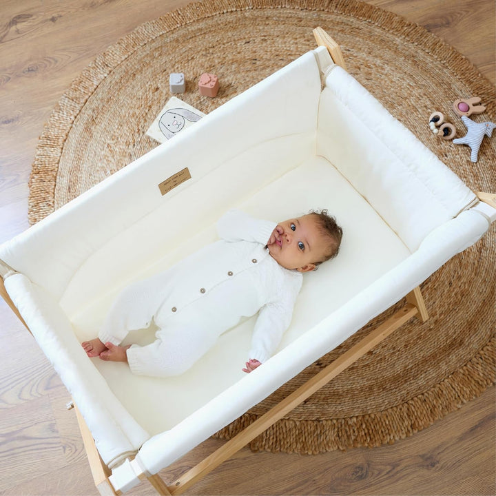 Pram/ Crib Cotton Jersey Fitted Sheets (Pack of 2, White)