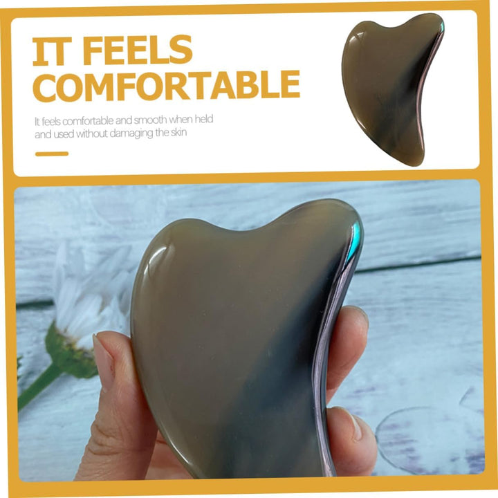 Ox Horn Guasha Massage Tool for Face and Body Thick Scraping Board with Smooth Surface Home and Salon Use Enhances and Skin Health Relief and Relaxation Aid
