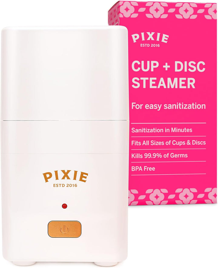 Pixie Menstrual Disc - No Metals or Toxins - Ranked 1 for Most Soft Reusable Period Disc - Removes like a Tampon - Capacity of 5 Tampons (Medium)