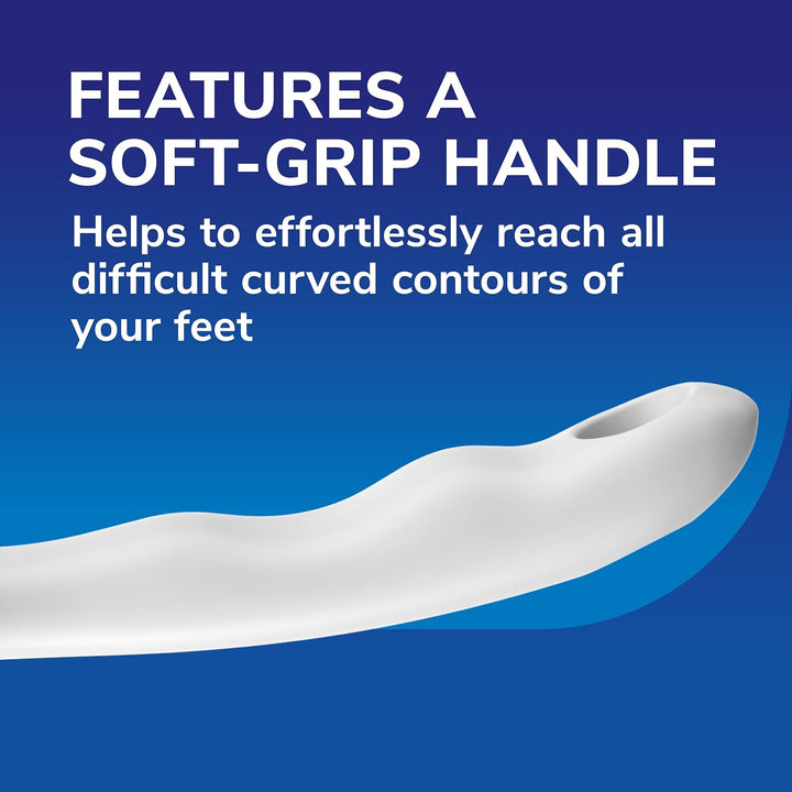 Dr. Scholl’S Nano Glass Foot File - Immediately Removes Hard Skin on Wet or Dry Feet, Waterproof & Rustproof, Gentle Dead Skin and Callus Remover, Pedicure Foot Scrubber for Shower, Soft-Grip Handle