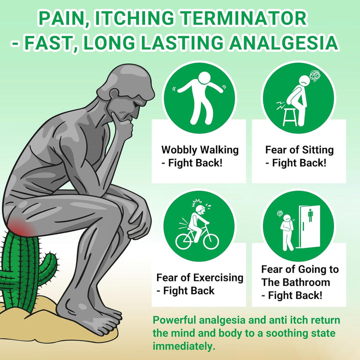 Hemorrhoid Cream, Hemorrhoid & Fissure Treatment Ointment Extra Strength, Relief Anal Pain, Itching, Bleeding, Swelling, Discomfort, Natural Herbs Fast Acting Ingredients, Contains Vitamin E