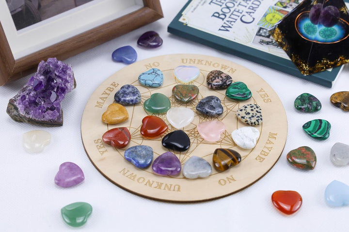 20PCS Heart Healing Crystals Gifts Gemstones Set Bulk Quartz Love Gem Stones Wholesale Polished Pocket Chakra Reiki Spiritual Wellbeing Stocking Filler Mini Small Gift for Women