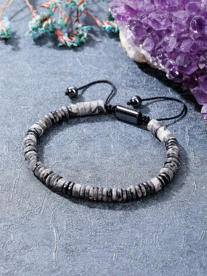 Healing Crystals Bracelet Adjustable Natural Crystal Stone Bracelets for Men and Women