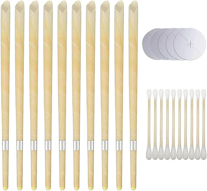 10 PCS Ear Candles for Wax Removal, Ear Wax Removal Candle, Ear Candles for Wax Removal Blocked Ears, for Blocked Ears with 5 Protective Disks+10 Cotton Swab