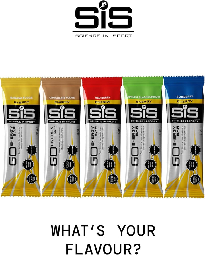 SIS Go Energy Bar, High Carb, Fruit Infused Energy Bar, Chocolate Fudge Flavour (30 Packs)
