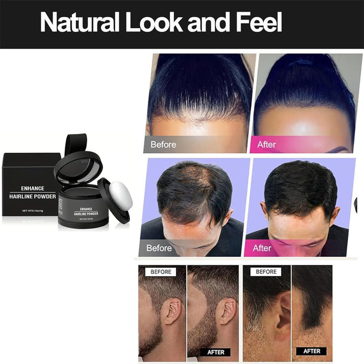 Veinsgrain Hairline Enhancement Powder (#06 Dark Brown) - Long-Lasting, Waterproof, Suitable for All Hair Colors