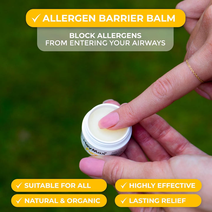 Allergen Barrier Balm Triple Tin Pure | Pack of 3 | Organic, Natural & Non-Drowsy Hay Fever & Allergy Relief Balm | Traps Pollen, Dust & Other Allergen Particles | Apply around the Nose & Eyes