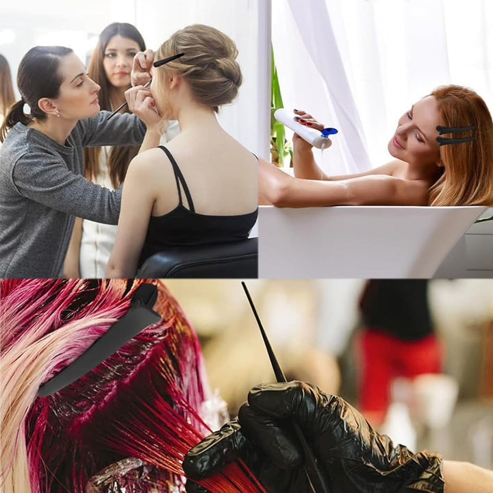 6Pcs Hair Sectioning Clips Professional Hair Clips,Plastic Hairdresser Clips,Hair Styling Clips Salon and Home Hair Cutting Clips for Hairdresser (Black)