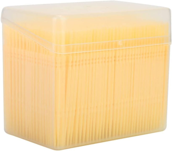 Double Head Teeth Cleaning Toothpick Oral Care Floss Pick 1100Pcs Box for Large Tooth Crevice (Pink)