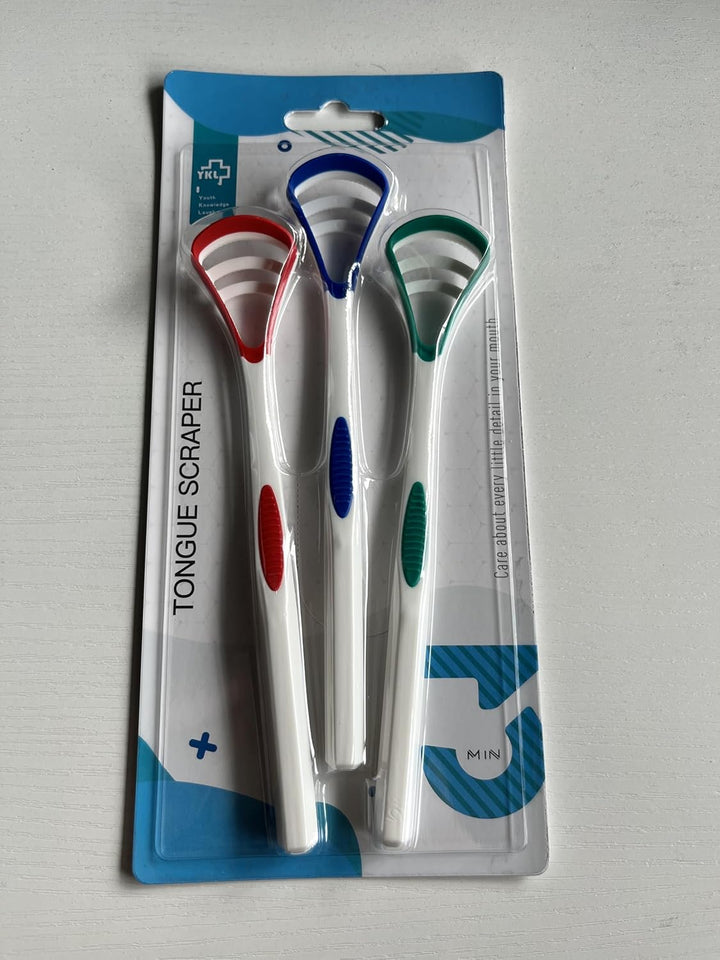 Tongue Scraper Tongue Brush 3 Color Pack(3 Pcs)