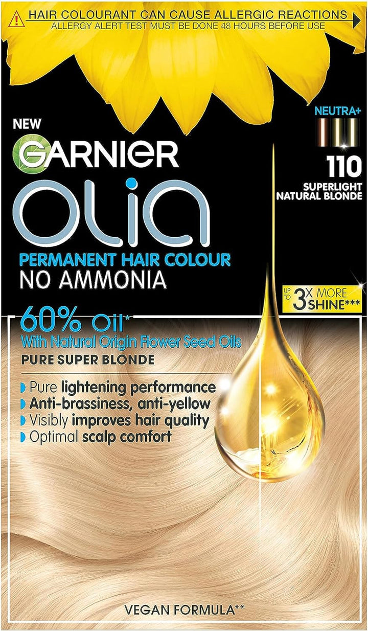 Garnier  5.0 Brown, Oil-Powered, No-Ammonia. 100% Grey Coverage. Luminous, Long-Lasting, Vibrant Brown Hair Color with Exceptional Shine and a Healthy, Nourished Feel.