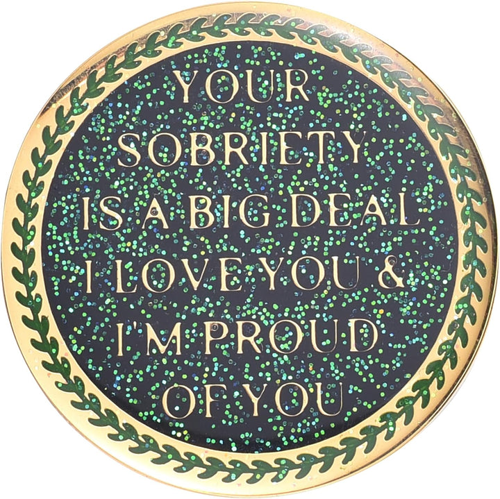 24 Hours, 1/2 Yearsobriety Chip, Tree of Life Recovery Coin, AA Recovery Medallion, Anniversary Token Sobriety Gifts, Alcoholics Anonymous Medallion (1 Year)