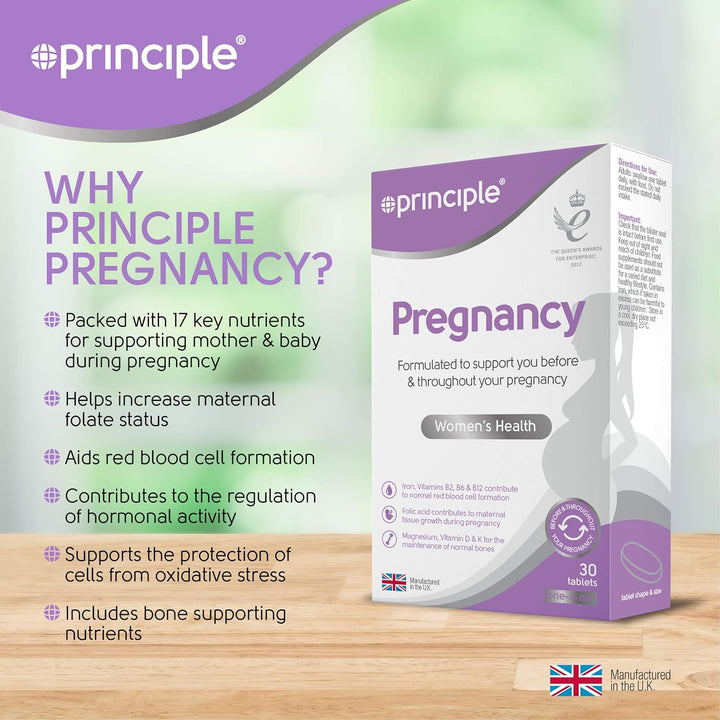 Pregnancy | 30 Tablets | 1 Month Supply | 17 Essential Vitamins & Minerals | Pregnancy Food Supplement | Made in the UK by  Healthcare