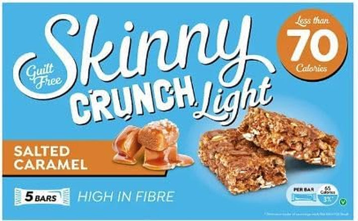 Skinny Crunch Bars Light Salted Caramel X3 Packs with Kitchenfella Healthy Challenge