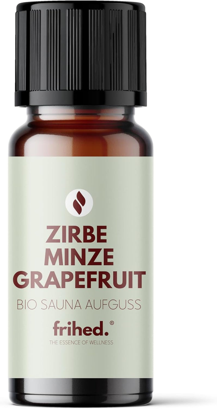 Frihed. Sauna Infusion Mini - Highly Concentrated Sauna Oil - Sample Size - Long-Lasting Fragrance - Made in Lüneburg - 10 Ml Glass Bottle (Pine, Mountain Pine, Eucalyptus)