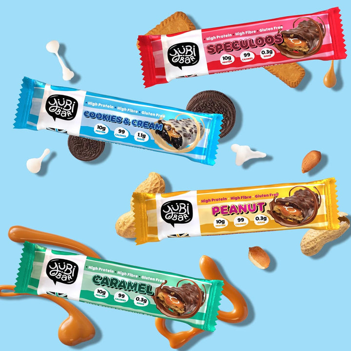 Yubi Variety Box 12 Pack - Protein Bars - 99 Calories, High Protein, High Fibre, Low Sugar, Gluten Free and Dairy Free - Healthy Snacks/Nutrition Bar - Chocolate Bars - 420G