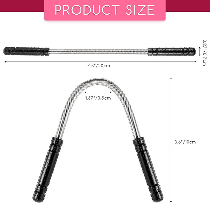 2 Pieces Facial Hair Remover Spring Eyebrow Face Epilator Threading Tool Remove Hair from Upper Lip, Chin, Cheeks and Neck for Women Men, Black