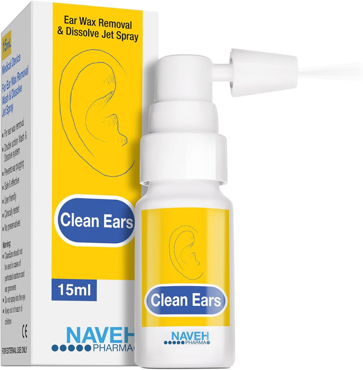 Cleanears | Fast-Acting Ear Wax Removal Spary | Breaks down & Dissolves Earwax in Just 1 Treatment | Clinically Proven to Be 300% More Effective W/Mineral Oil | Gentle & Safe | 15ML
