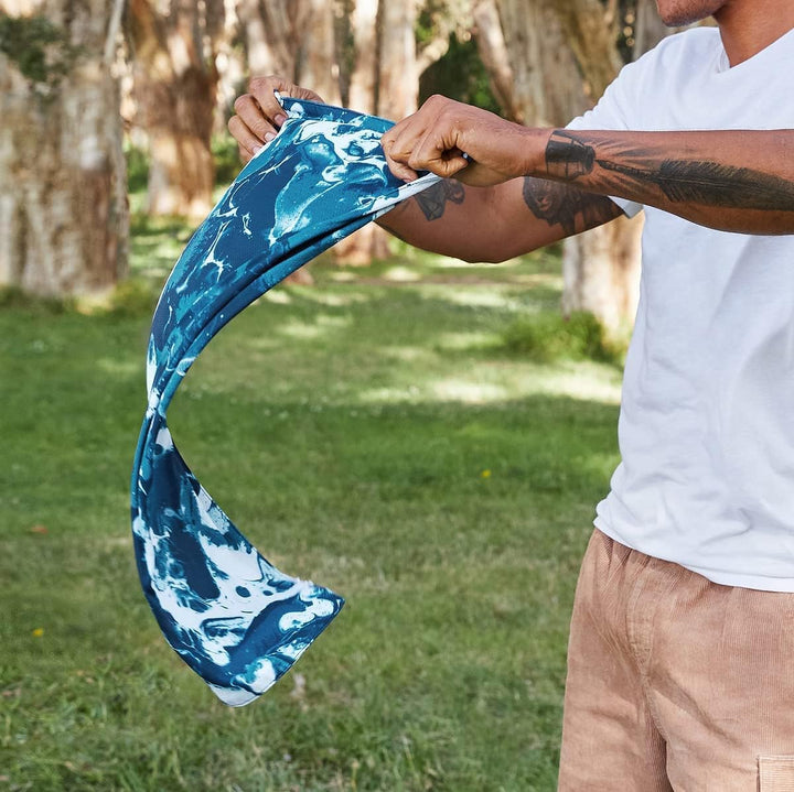 Quickcool Cooling Towel - for Athletes, Sports, Workouts, Fitness - Dual Layered Fabric Technology, Instant Relief, Cools to 15°C - Includes Bag - 25" X 12"/63 X 29Cm