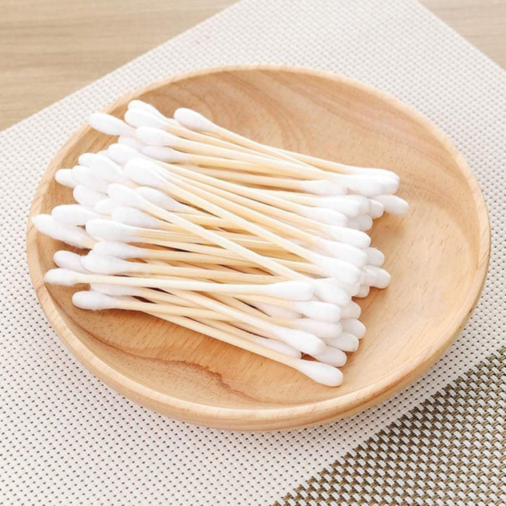 Bamboo Cotton Buds - 1000 Pcs Organic Cotton Wool Buds, Biodegradable, Sustainable, Plastic-Free, Fully Recyclable Ear Buds (1000, Standart)