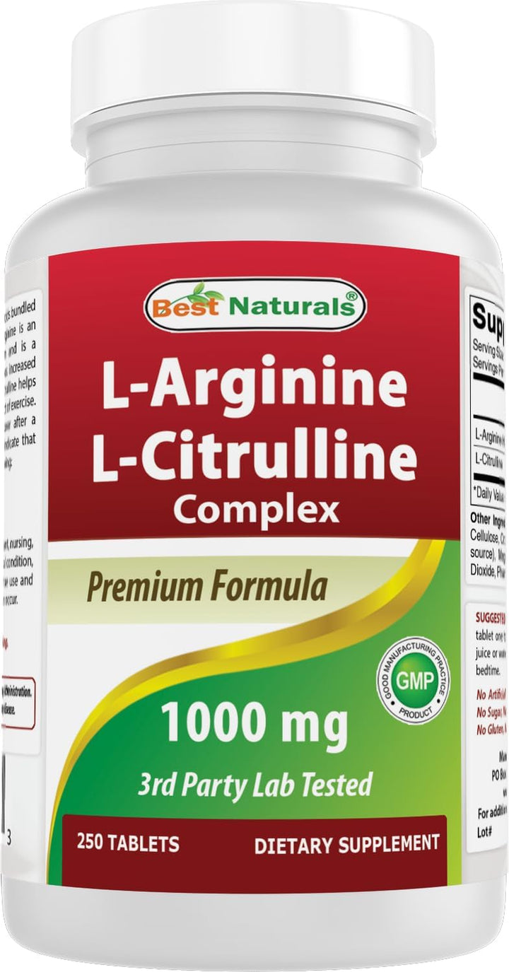 L-Arginine L-Citrulline Complex 1000 Mg 120 Tablets