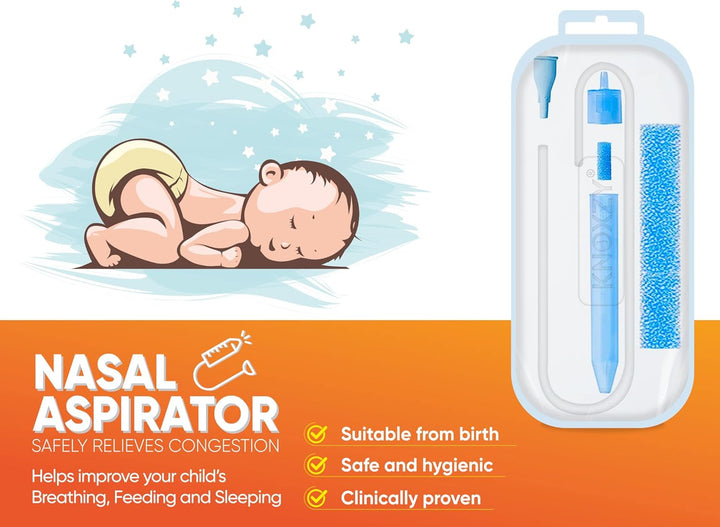 Baby Nasal Aspirator with 9 Extra Hygiene Filters