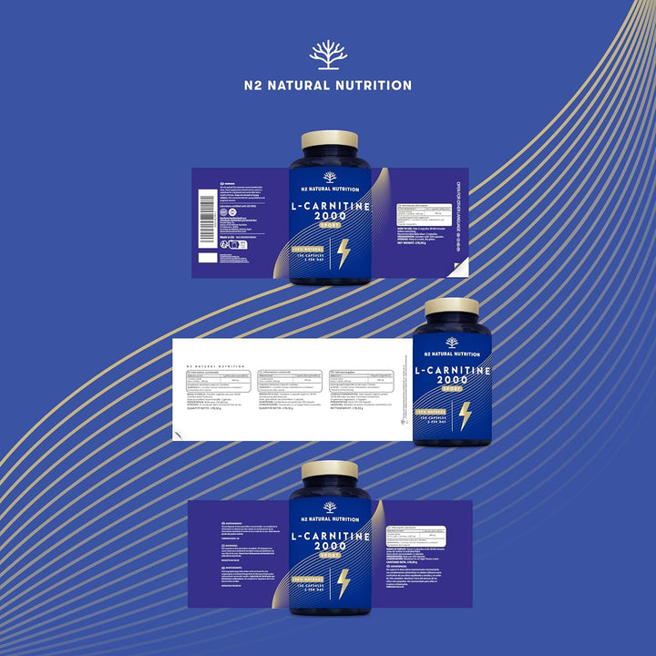 Natural L CARNITINE 2000Mg 150 Capsules 75 Days (Only 2 Capsules per Day) High Concentration Improves Sports Performance. Weight Loss, Energy Resistance. CE Manufactured.