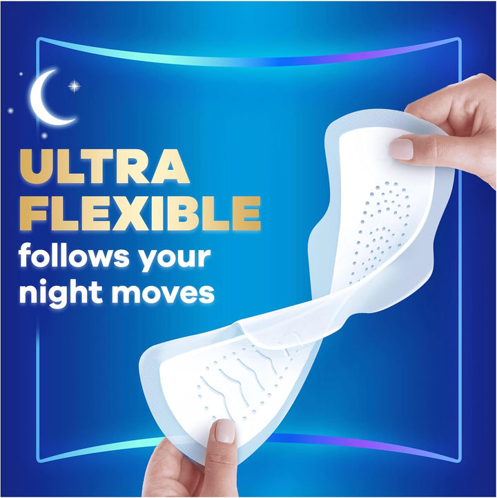 Infinity Flexprotect Sanitary Towels, Size 3 Night, 6 Packs of 10 Count, Unscented, for up to Zero Feel & Zero Leaks, Super Absorbent & Flexible Protection