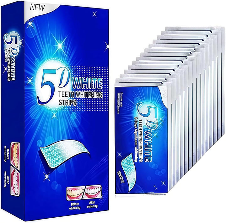 Teeth Whitening Strips, Tooth Whitener, Teeth White Kits Mint Flavor, Non Slip Effective Formula Fast Remove Smoking, Coffee and Wine Stains, 14 Pairs