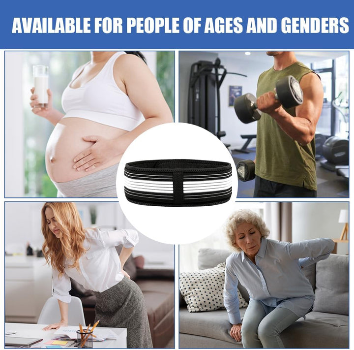 Sacroiliac SI Joint Hip Belt, Sacroiliac Hip Support Band for Men Women, Lower Back Support Brace, Applicable for Pelvis, Lumbar, Nerve, Leg, 140CM
