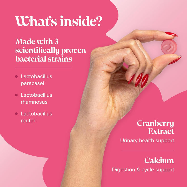 Probiotic Gummies – Women’S Bio-Balance Gummies for Intimate Flora and Gut Health – Advanced Multi-Strain Formulation – Vegan Supplement with Calcium & Cranberry Extract - Made by