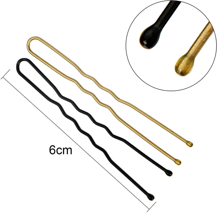 Brown Hair Pins,Bobby Pins U Shape Hair Bun Pins Bun Pins Hair Clips Hair Grips for Women Hair Styling Pins 50 Pieces Ideal for All Hair Types (6 Cm/2.36 Inch)