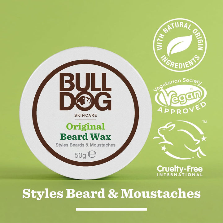 SKINCARE Original Beard Wax 50G, Long Lasting Hold for Beard and Moustache, Enriched with Aloe Vera