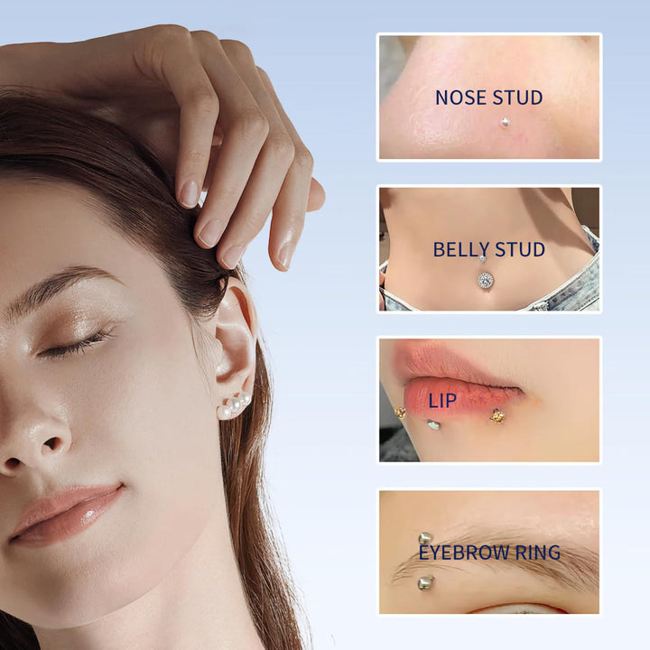 Aftercare Spray, Saline Spray, Sterile Saline Solution, 60Ml Cleaning Mist for Ear, Nose, Navel, Tongue – Soothing Aftercare Cleaning Solution