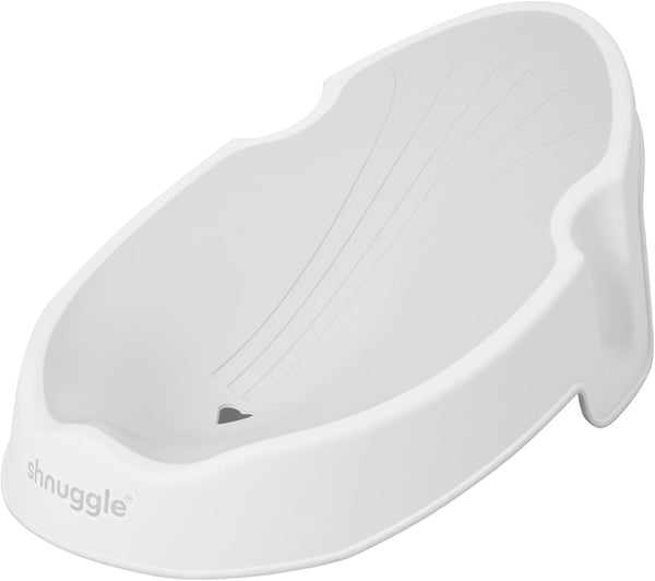 | Newborn Baby Bath Support | Ergonomic Soft-Touch Seat | Lightweight Non-Slip Base | Hygienic & Compact | Perfect for Babies up to 6 Months / 9 Kg | White & Grey