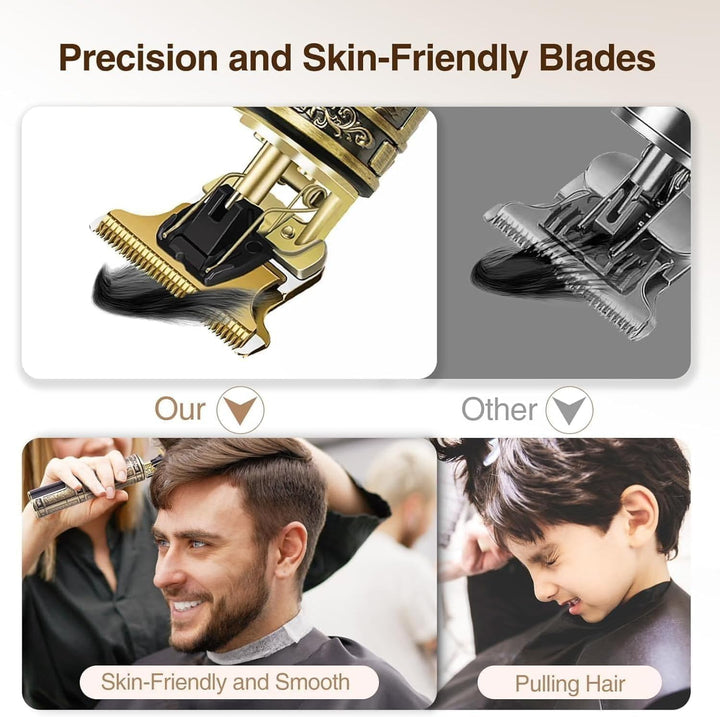 Upgraded Hair Clipper for Men, Hair Trimmer Shaver with LCD Display, Professional Beard Trimmer Barber Clippers Cordless Detailer Trimmer, Long-Lasting Battery Clippers for Haircuts, Gifts for Men