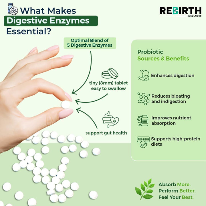 Digestive Enzyme Supplements - 120 Tablets for Optimal Gut Health - Contains Digezyme, Lactase, Protease - Promotes Healthy Digestion, Essential Digestive Enzymes - UK Made, Vegan