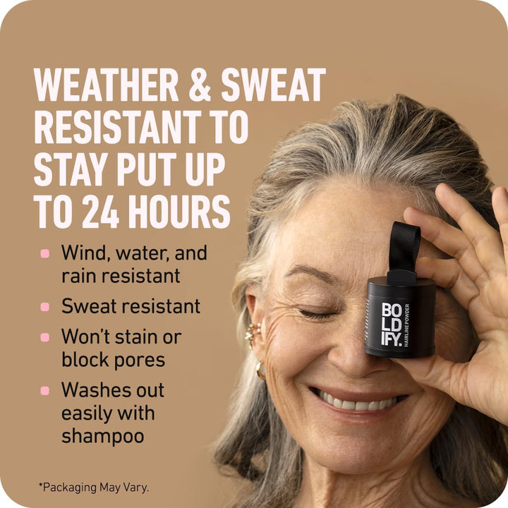 Hairline Powder - Root Touch up Hair Color for Gray Coverage - Bald Spot Concealing Hair Powder for Women and Men - 24-Hour Stain-Proof - Dark Brown